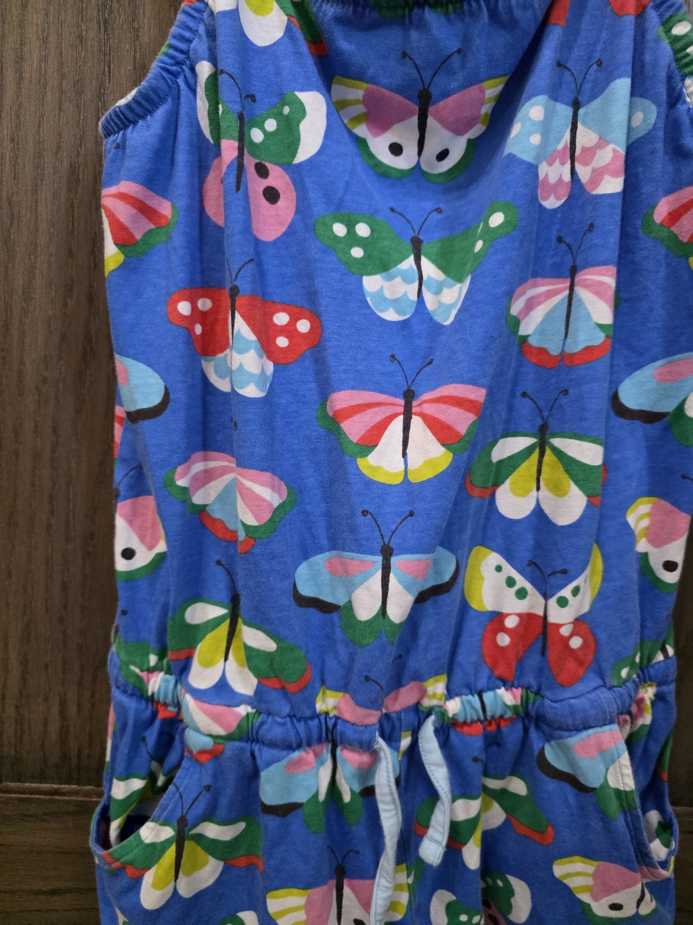 Mini Boden Blue Butterfly Print Romper - Picture 2 of 3
